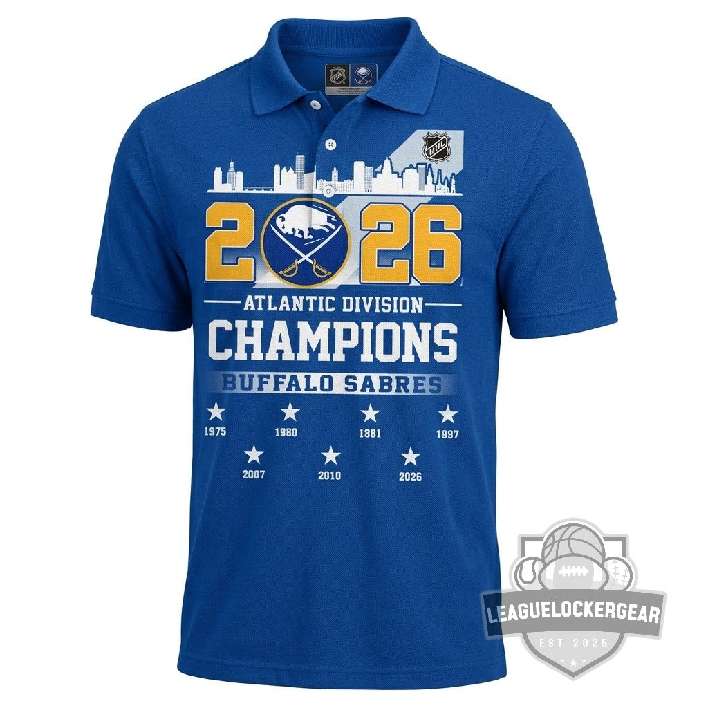 Buffalo Sabres 2026 Atlantic Division Champions T-Shirt