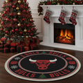 Chicago Bulls Ugly Christmas Round Rug – 27” NBA Holiday Floor Mat