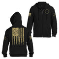 Betsy Rifle Flag Full-Zip Hoodie - Black
