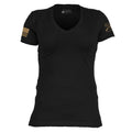 Basic T-Shirt Women's V-Neck - Black