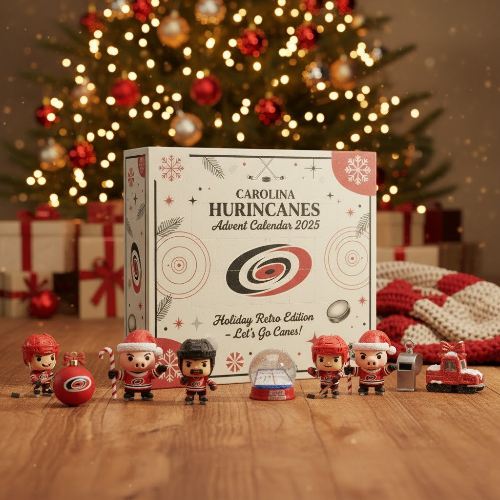 Carolina Hurricanes Advent Calendar 2025 – “Let’s Go Canes!” Holiday Limited NHL Hockey Fan Set