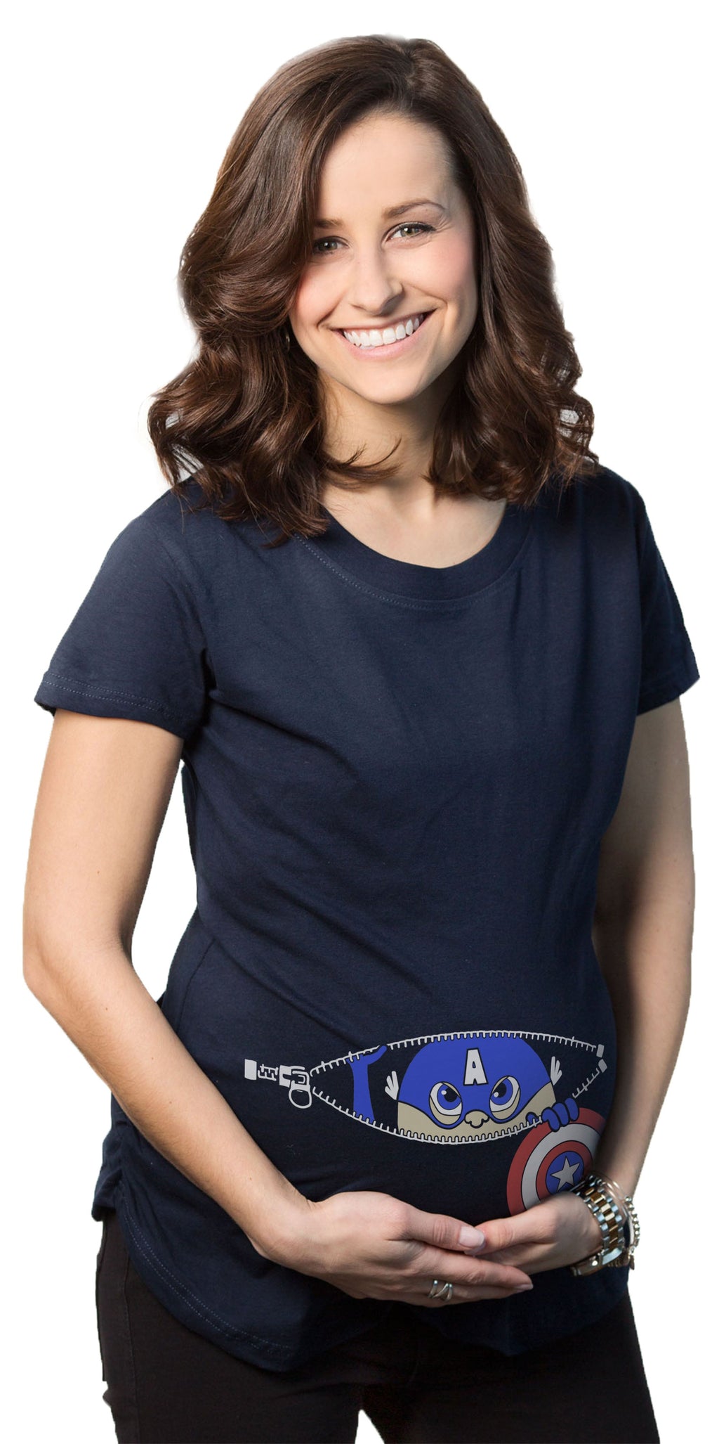 Peeking Captain Maternity T Shirt
