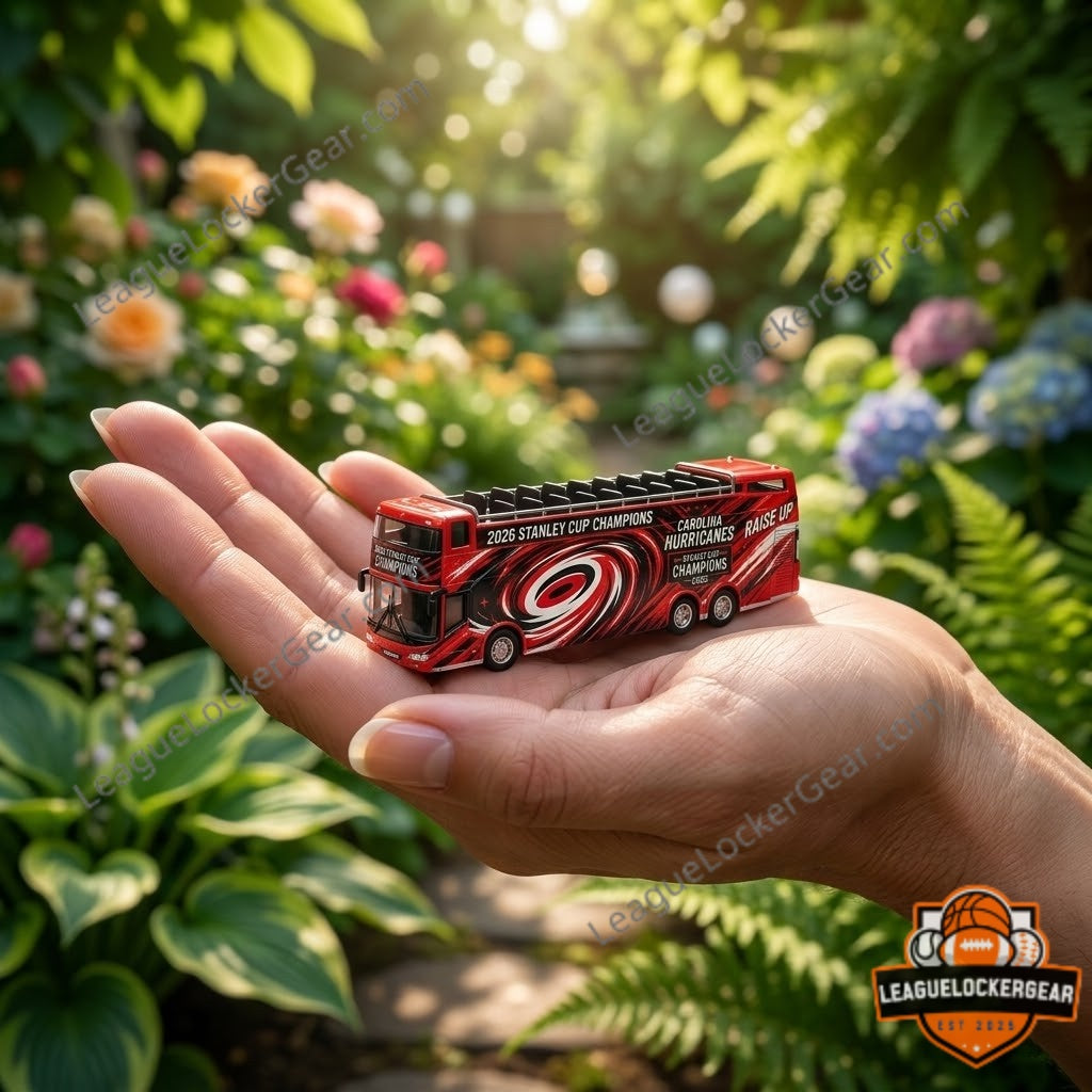 Carolina Hurricanes 2026 Stanley Cup Champions Die-Cast Model Bus