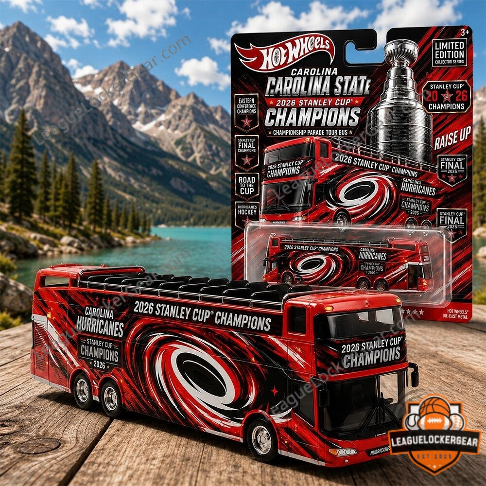 Carolina Hurricanes 2026 Stanley Cup Champions Die-Cast Model Bus