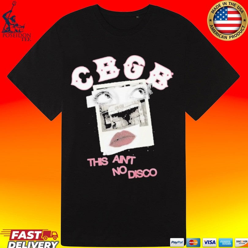 Cbgb This Ain’t No Disco Eyes Lips Polaroid T-shirt
