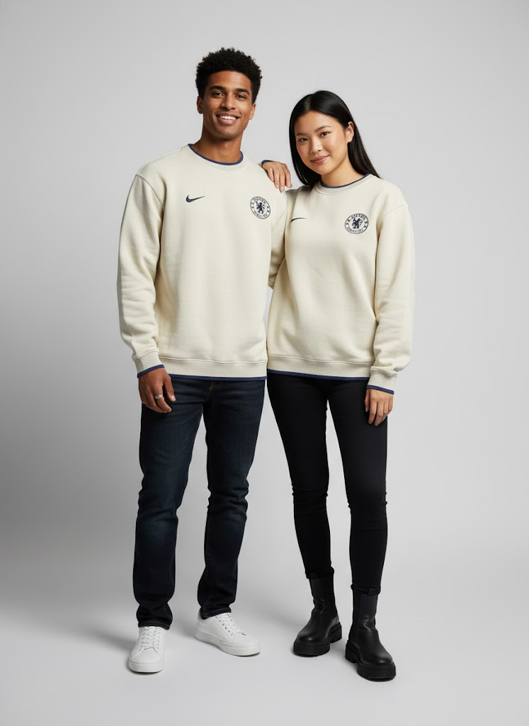 Chelsea Heritage Sweater – Retro Edition 2025 | Beige & Navy Knit