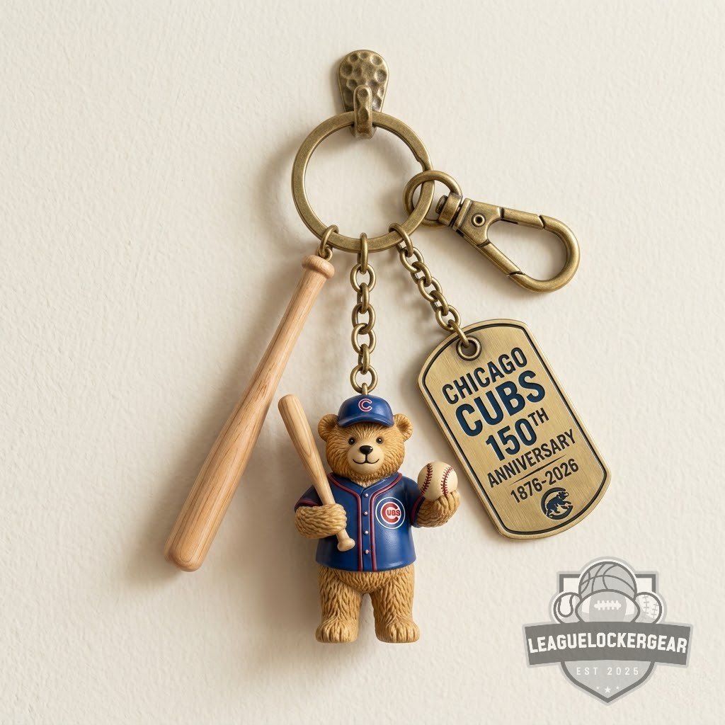 Chicago Cubs 150th Anniversary Keychain