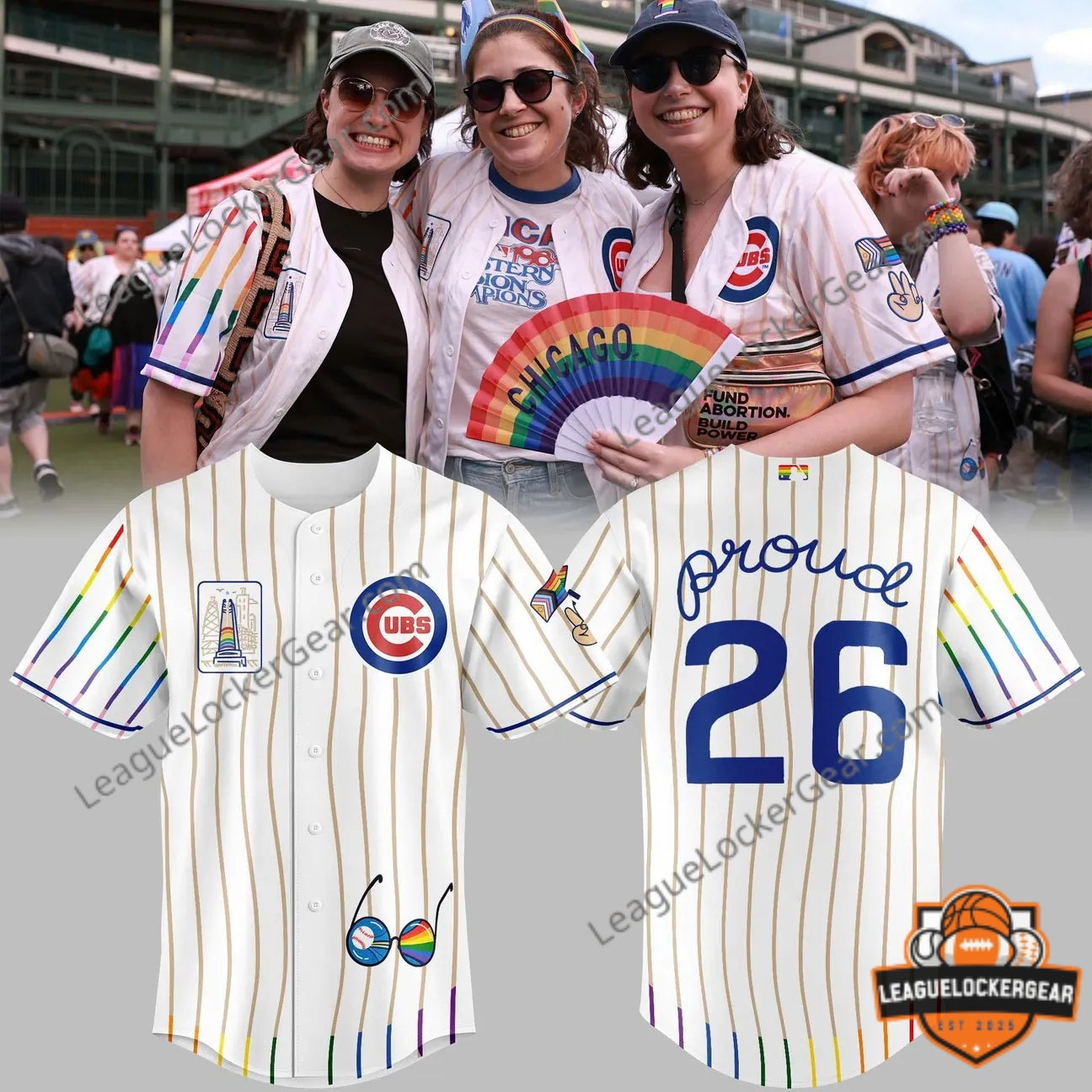 Chicago Cubs Pride 26 Baseball Jersey
