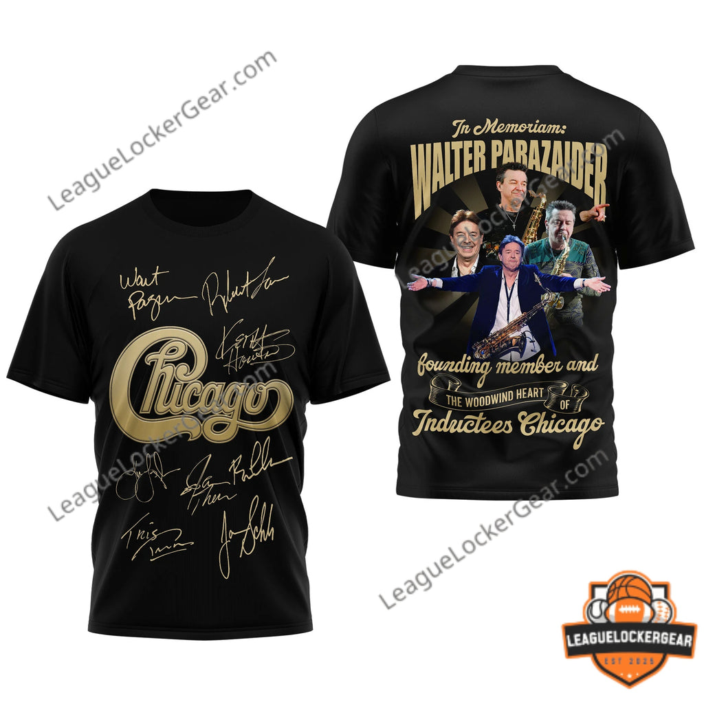 Chicago Walter Parazaider In Memoriam Signatures T-Shirt