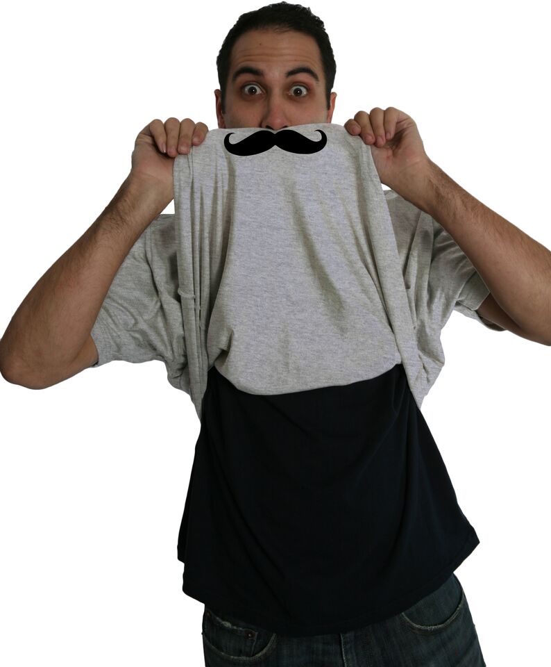Ask Me About My Mustache Flip Men's T Shirt
