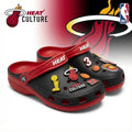 Miami Heat NBA Crocs Clogs – “Heat Culture” Black Red Intense Jibbitz Set
