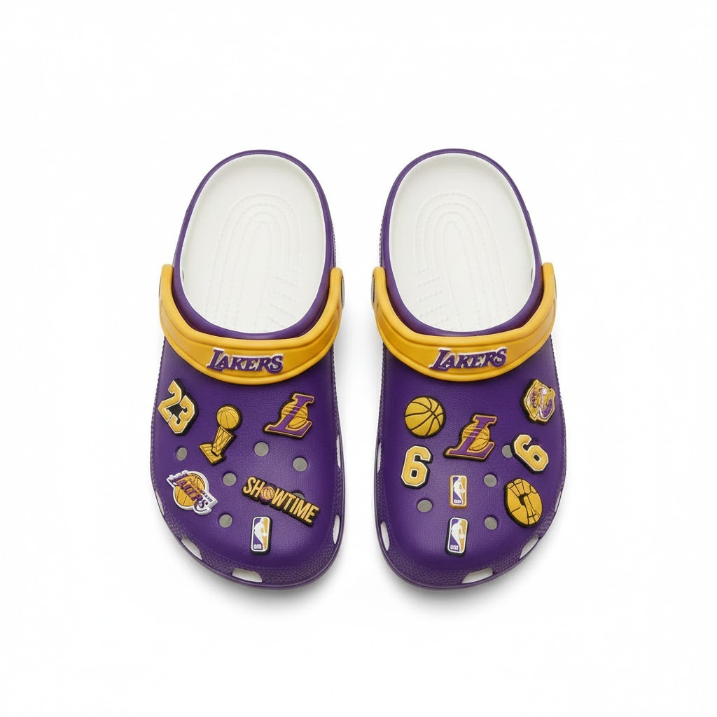 LA Lakers NBA Crocs Clogs – “Showtime” Purple Gold Championship Fan Gear