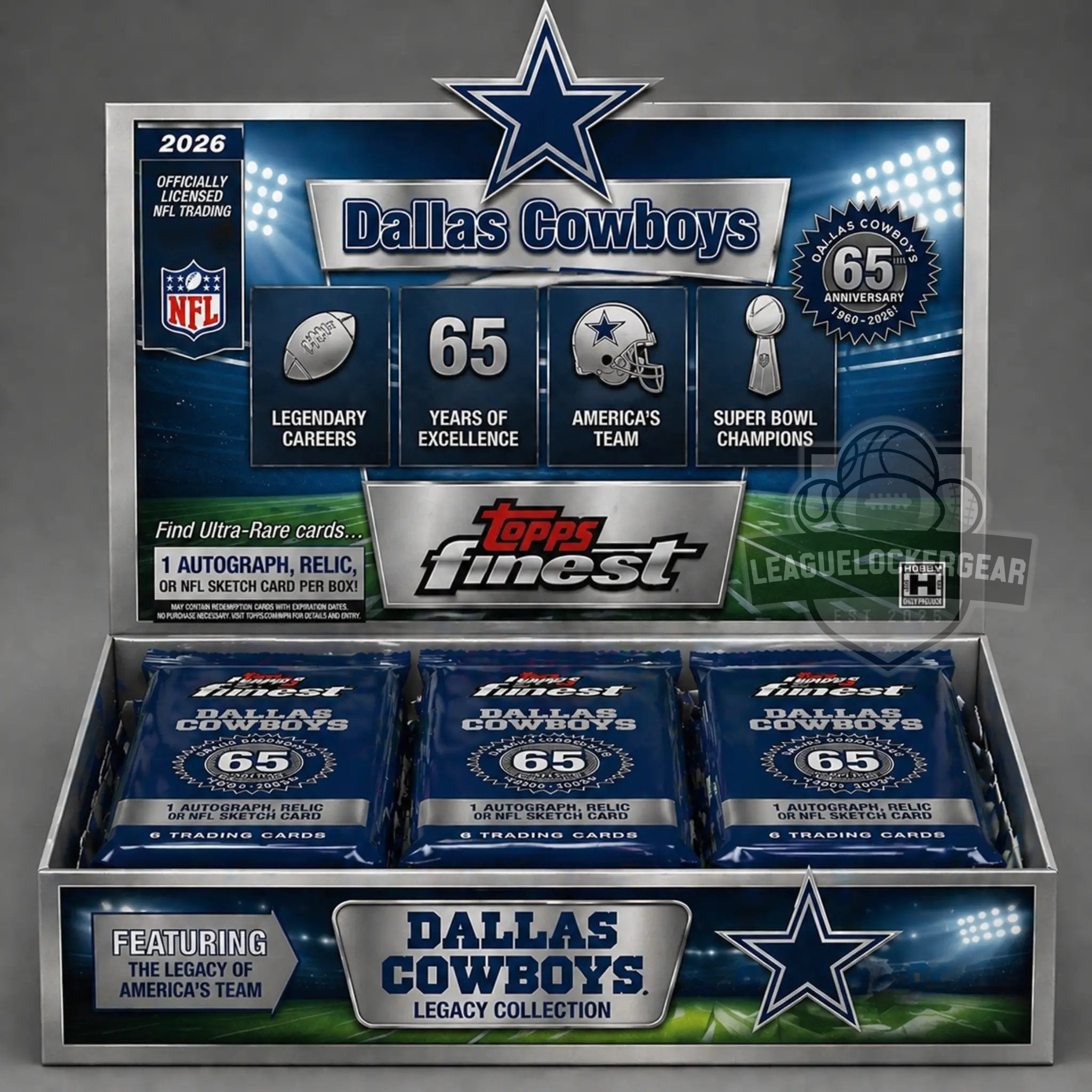 Dallas Cowboys 65th Anniversary Trading Card Box