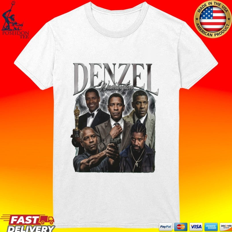 Denzel Washington Collage T-shirt