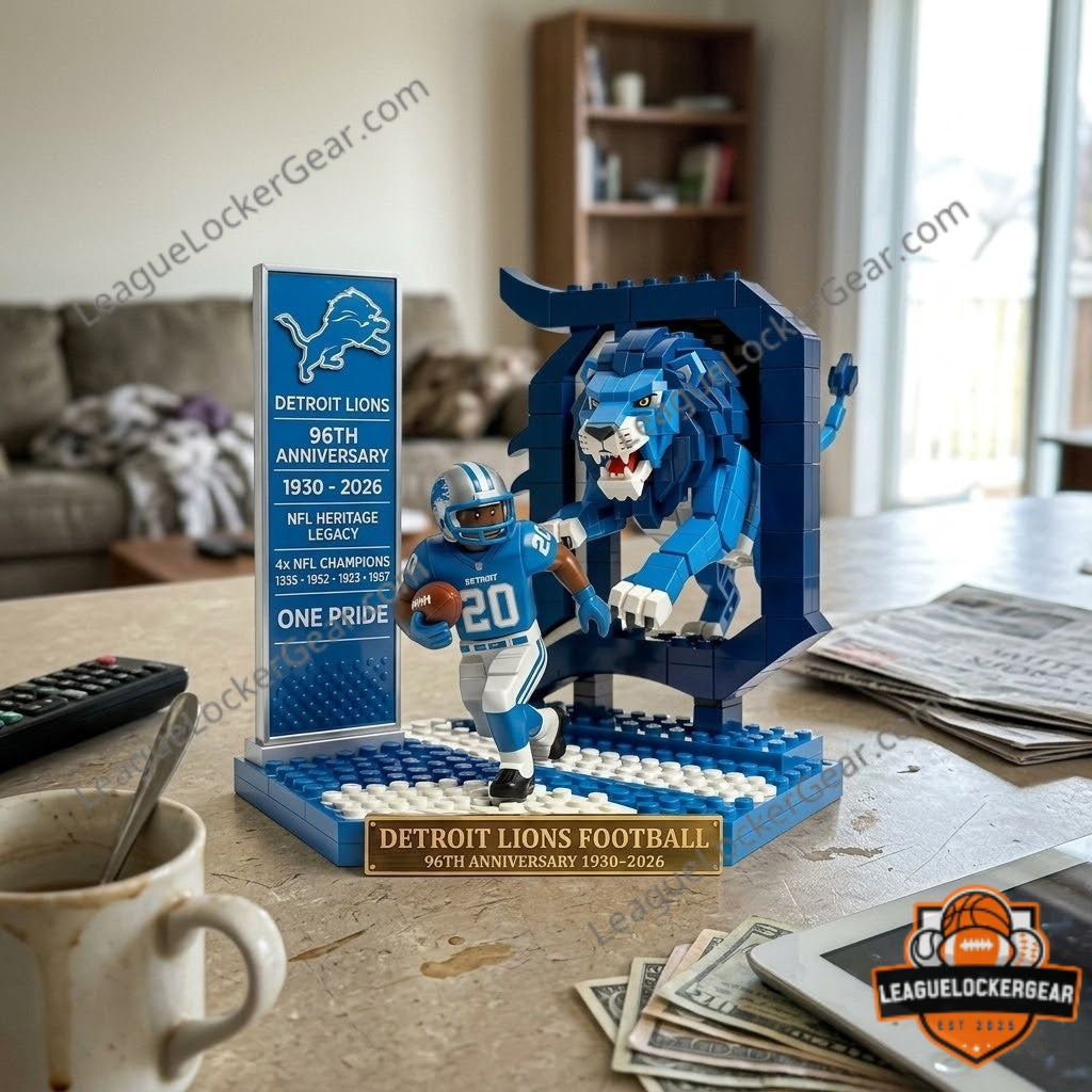 Detroit Lions 96th Anniversary 1930-2026 Building Block Set