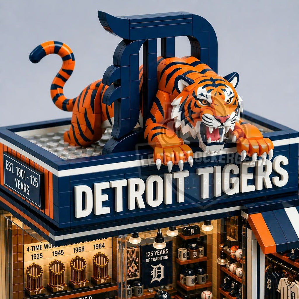 Detroit Tigers 125 Years Heritage Shop Building Blocks Set