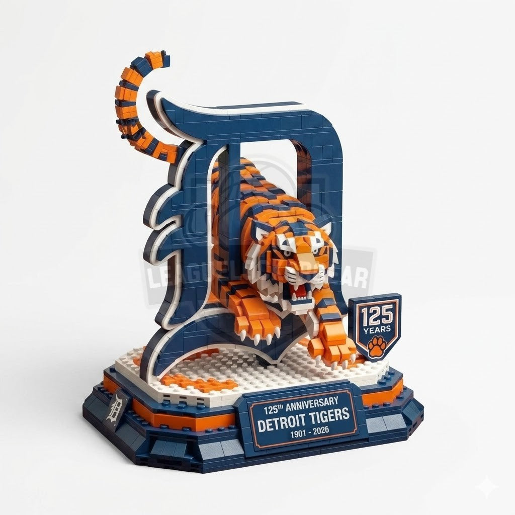 Detroit Tigers 125th Anniversary Building Blocks Set