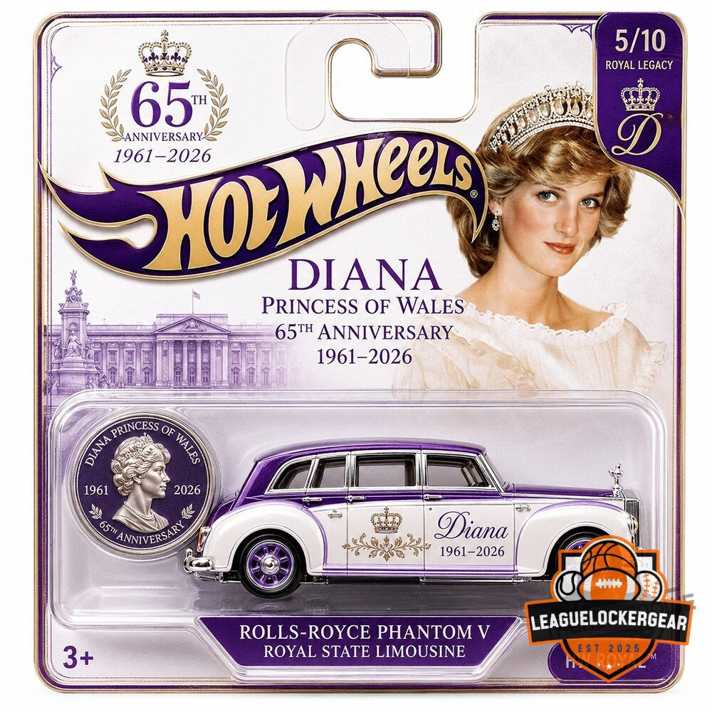 Diana 65th Anniversary Rolls-Royce Phantom V Royal State Limousine Hot Wheels Die-Cast Car
