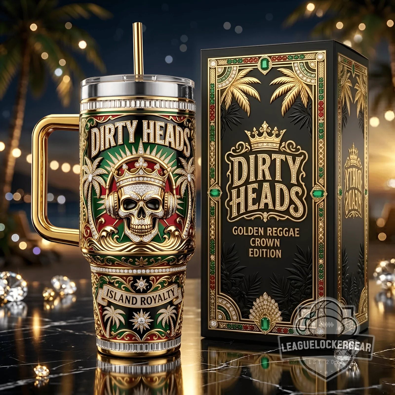 Dirty Heads Golden Reggae Crown Edition Island Royalty 40oz Tumbler