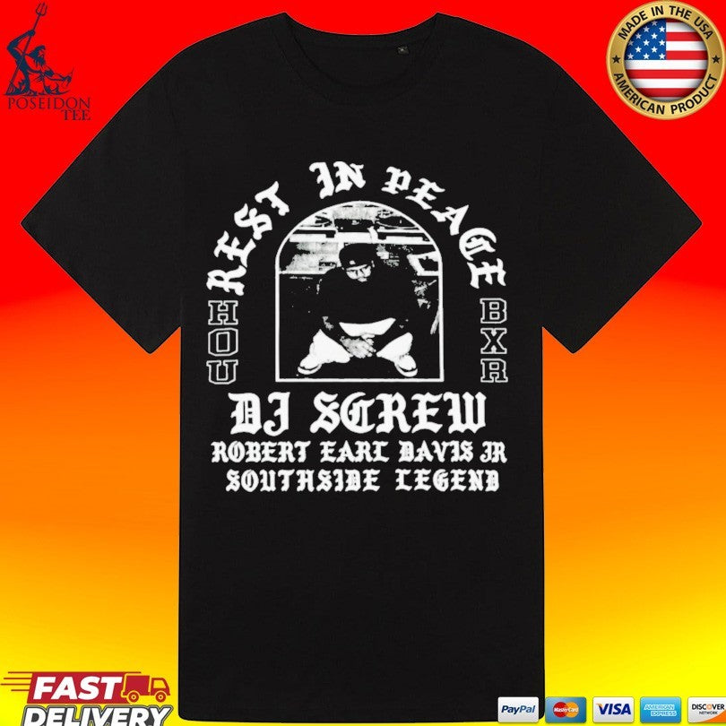 Dj Screw Rest In Peace Hou Bxr Tribute T-shirt