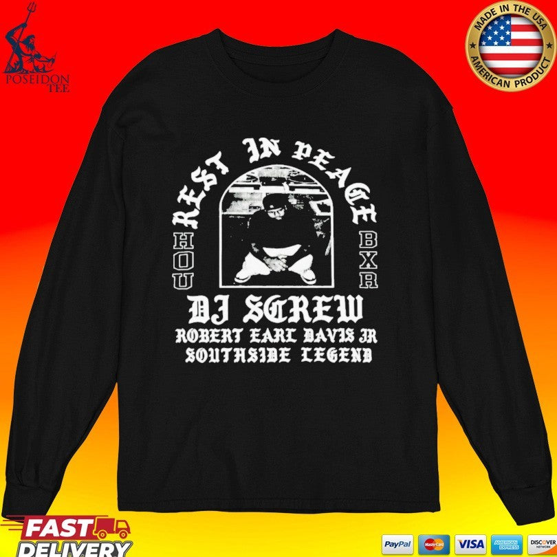 Dj Screw Rest In Peace Hou Bxr Tribute T-shirt