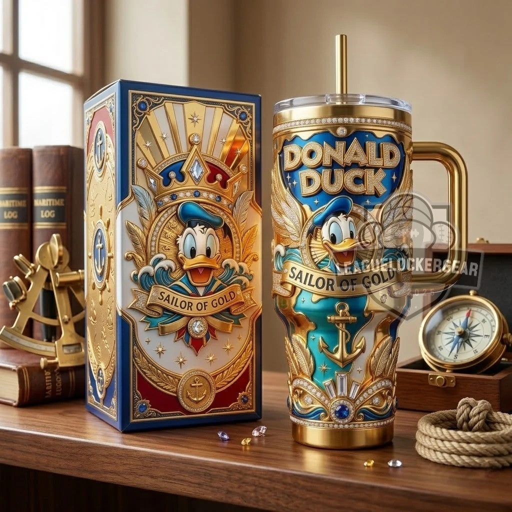 Donald Duck Sailor of Gold Luxury Tumbler