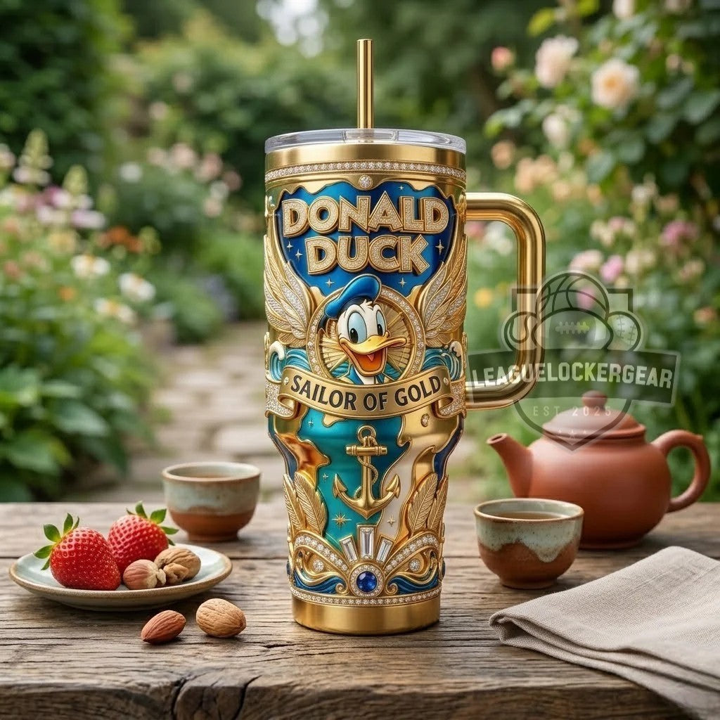 Donald Duck Sailor of Gold Luxury Tumbler