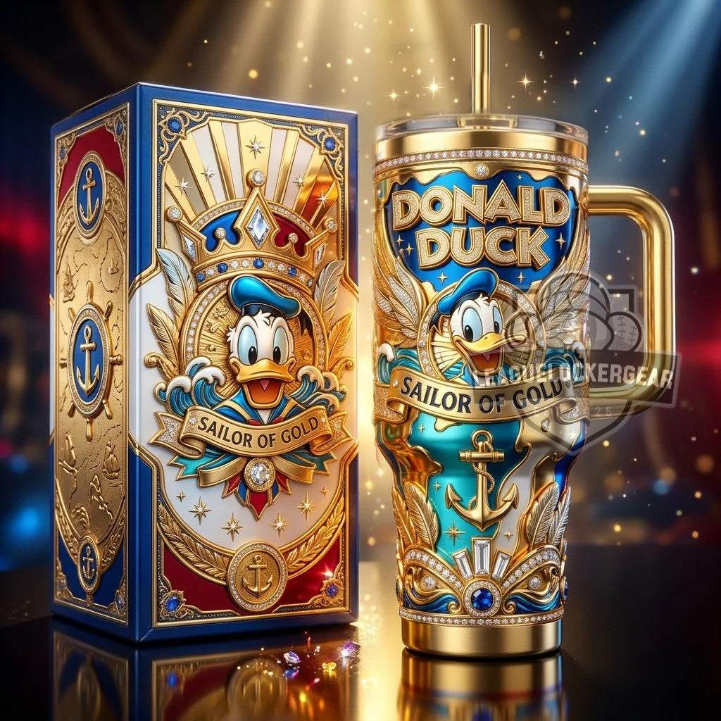 Donald Duck Sailor of Gold Luxury Tumbler