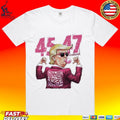 Donald Trump 45 47 Bubble Gum Qr Code T-shirt