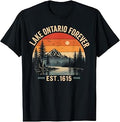 Vintage Lake Ontario Retro Sunset Pine Trees Outdoors Unisex T-shirt, Sweatshirt, Hoodie (1)