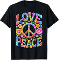Colorful Flowers Love Peace Sign 60s 70s Tie Dye Floral (1)