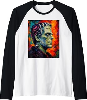 Frankenstein Bride Lover Halloween Matching Couple Raglan Baseball Tee (1)