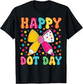 Happy Dot Art Coquette Bow Polka Dot Teacher Girl Unisex T-shirt, Sweatshirt, Hoodie (1)