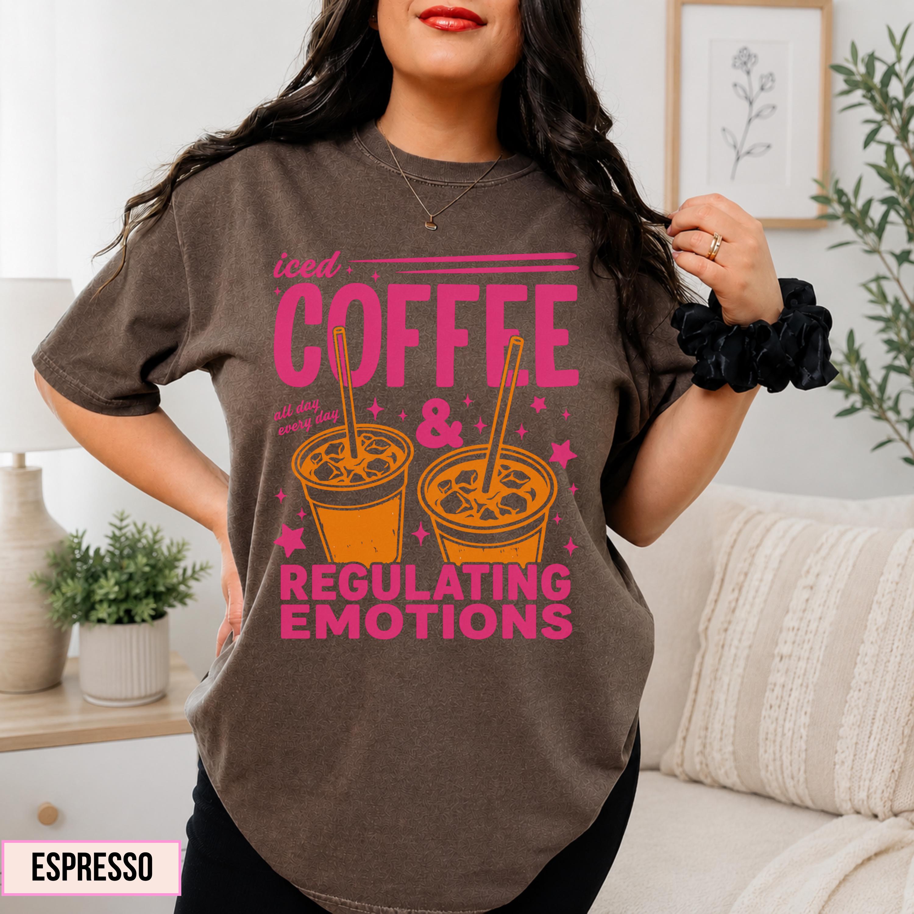 Comfort Colors Regulate Emotions Mental Health Teacher Therapis Counselor Neurodivergent Tee (4)