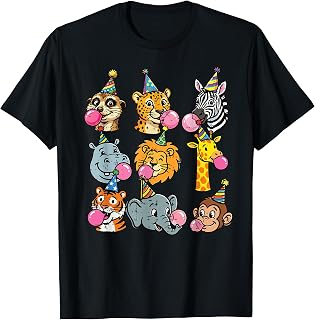 Safari Birthday Animals Party Wildlife Unisex T-shirt, Sweatshirt, Hoodie (1)