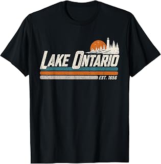 Lake Ontario Est 1615 Vintage Sunset Lakes Unisex T-shirt, Sweatshirt, Hoodie (1)