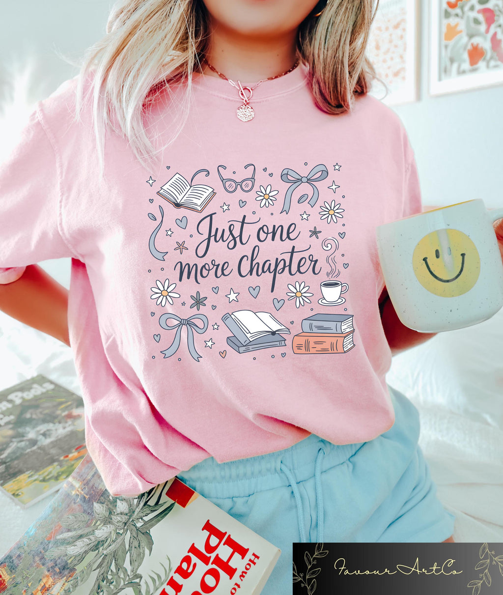 Comfort More Chapter Book Lover Books Coffee Tee Floral Bookish Book Club Reader Lover (2)