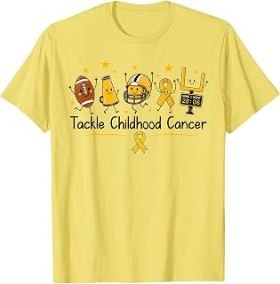 Tackle Childhood Cancer Awareness Football Gold Ribbon Unisex T-shirt, Sweatshirt, Hoodie (1)