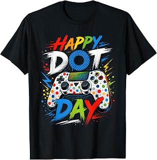 Happy Dot Day Video Game Colorful Polka Dot Gamer Boy Unisex T-shirt, Sweatshirt, Hoodie (1)