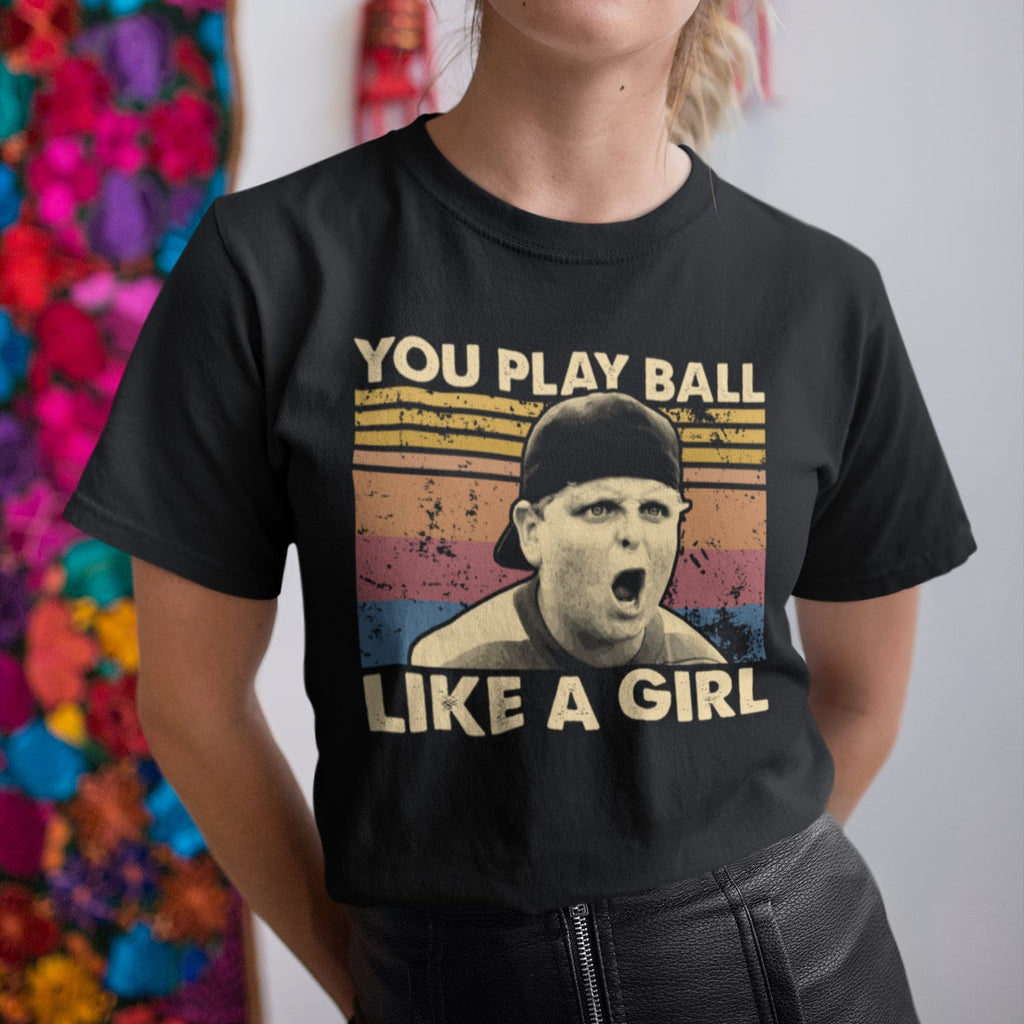 Play Ball Like Girl Vintage Unisex T-shirt, Sweatshirt, Hoodie (1)