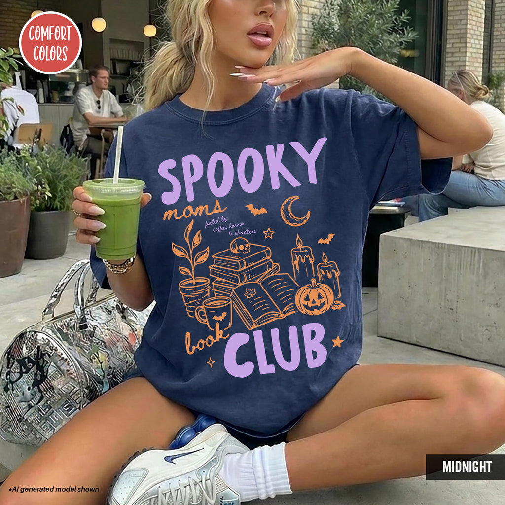 Spooky Moms Book Club Halloween Bookish Late Night Reader Spooky Season Bookworm Mom Coffee Lover Fall Halloween (4)