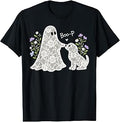Boo-P Floral Ghost Dog Halloween Boop Humor Unisex T-shirt, Sweatshirt, Hoodie (1)