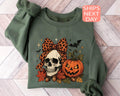 Halloween Skeleton Spooky Pumpkin Sweater Halloween Skull Trick Treat Hoody (1)