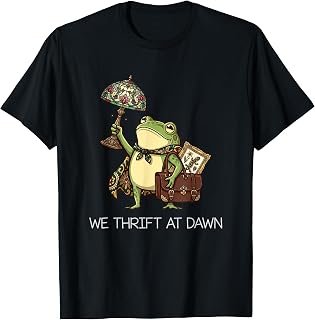Thrift Dawn Vintage Frog Thrifting Meme Unisex T-shirt, Sweatshirt, Hoodie (1)