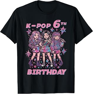 6th Birthday K-Pop Year Old Kpop Unisex T-shirt, Sweatshirt, Hoodie (1)