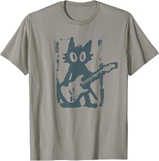 Cat Playing Guitar Rock Star Rock Roll Unisex T-shirt, Sweatshirt, Hoodie (1)