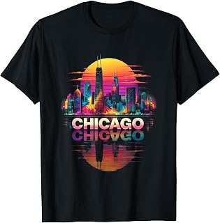 Love Chicago Skyline Chicago City Tie Dye Souvenir Chicago (1)