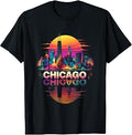 Love Chicago Skyline Chicago City Tie Dye Souvenir Chicago (1)