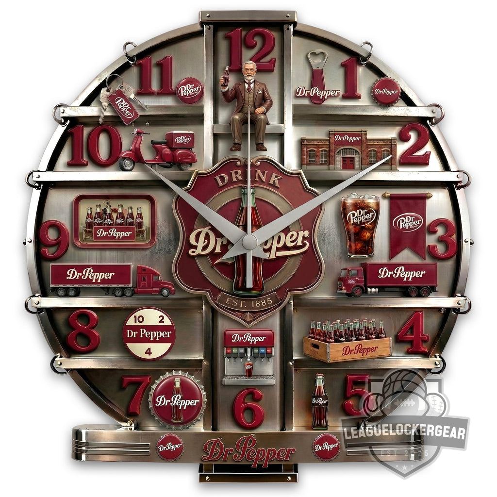 Dr. Pepper Vintage EST. 1885 Sculptured Wall Clock