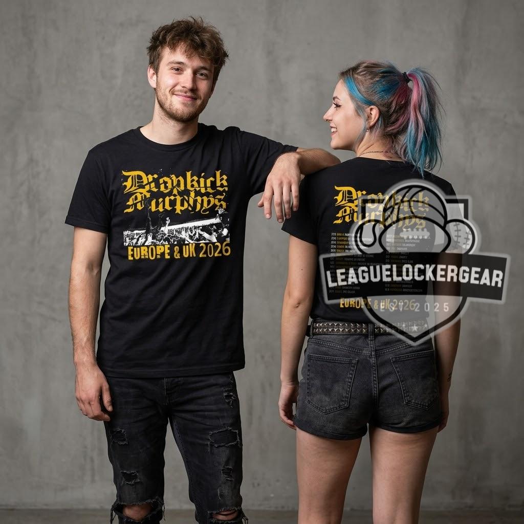 Dropkick Murphys Europe & UK 2026 Tour T-Shirt